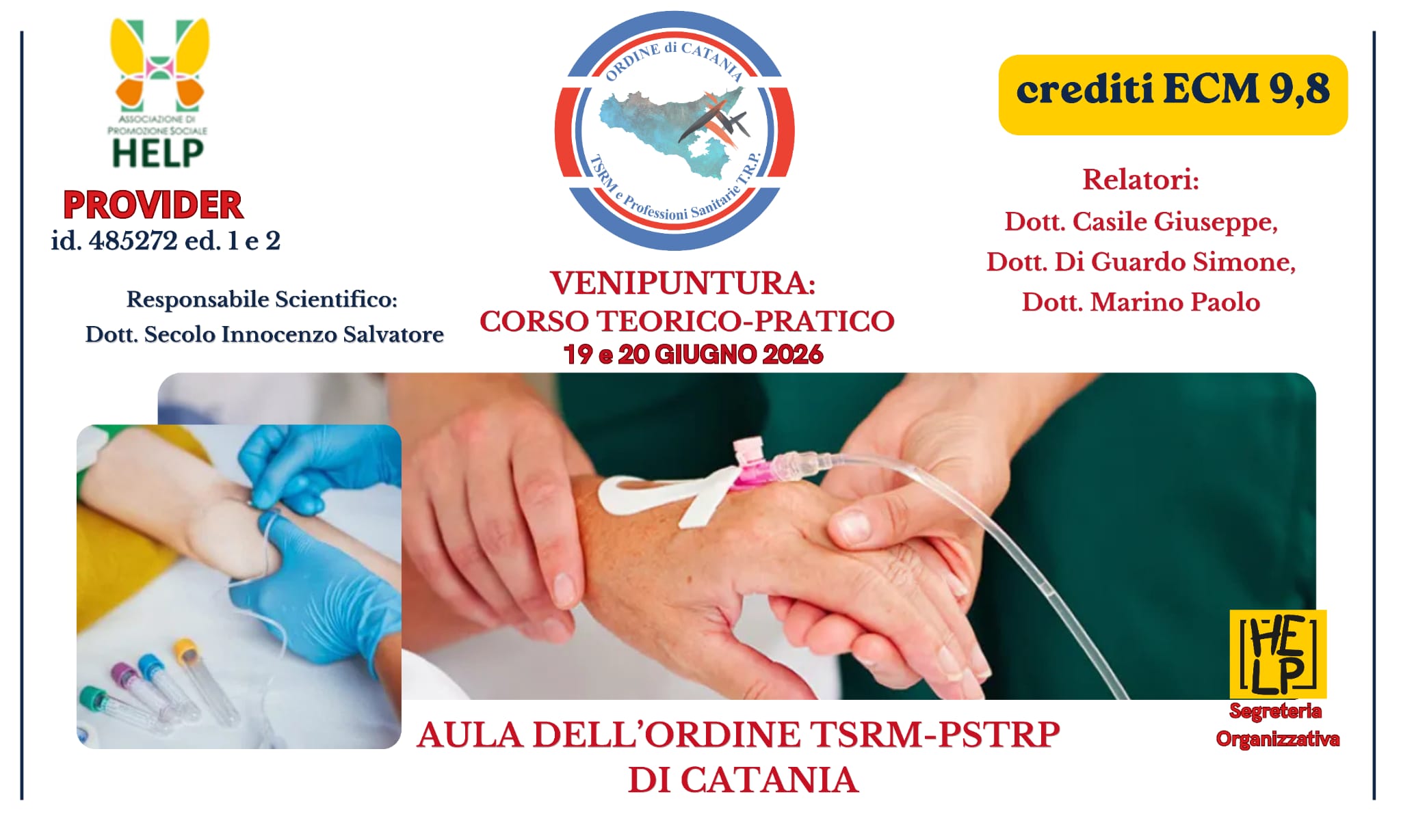 Corso Venipuntura 19 e 20 giugno 2026